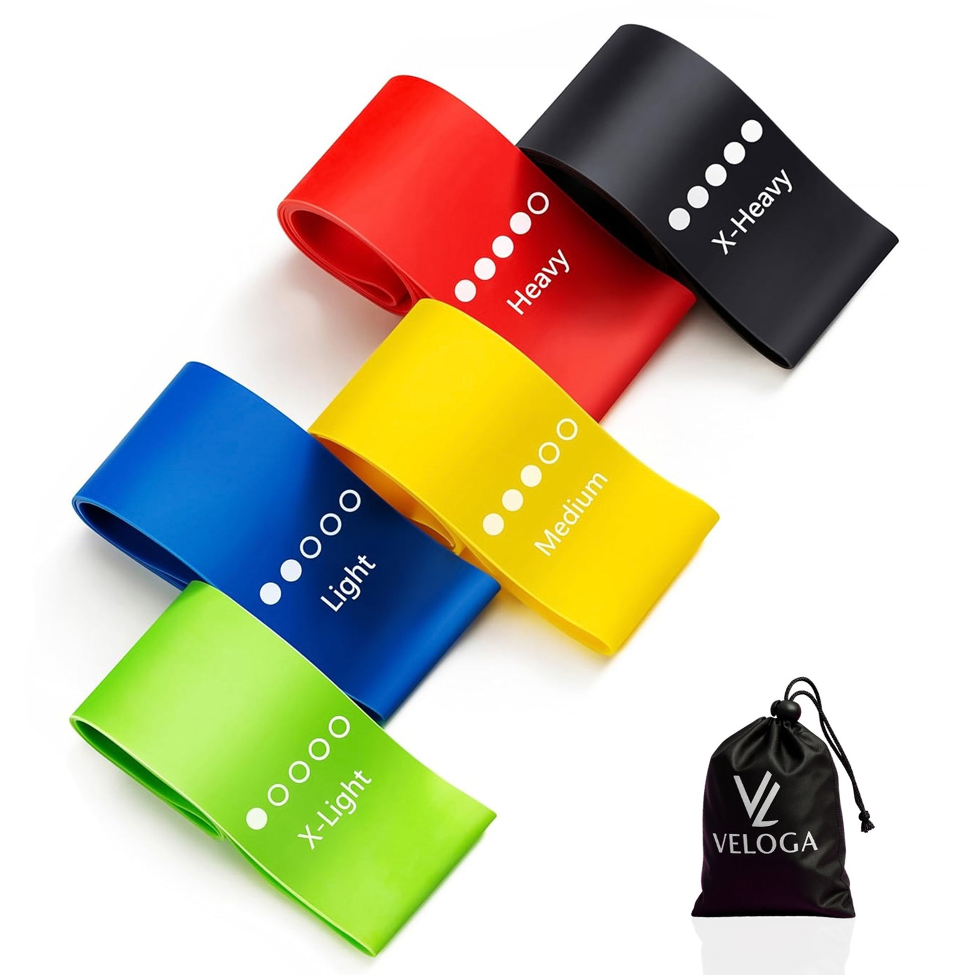 Resistance Bands Fitness Exercise Loop Band - Including Measuring Tape Resistance Bands Fitness Exercise Loop Band - Including Measuring Tape