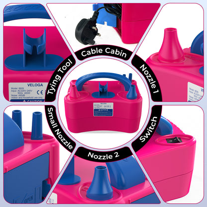Electric Balloon Pump – Powerful Dual Nozzle Balloon Air Pump for Parties & Events