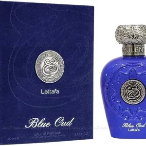 Blue Opulent Oud Musk By Lattafa 100Ml with a distinctive muskiness tone