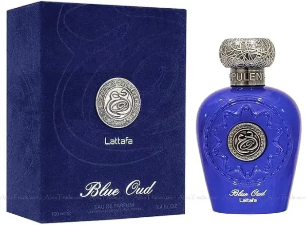 Blue Opulent Oud Musk By Lattafa 100Ml with a distinctive muskiness tone