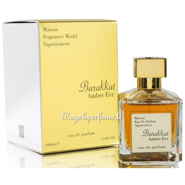 Barakkat ambre eve perfume for men and women 100ml Labdanum Cistus, Orange, Tonka & Amber